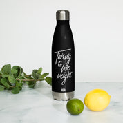 Thirsty To Lose Weight Steel Water Bottle (Black)
