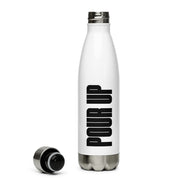 POUR UP DRINK Stainless Steel Water Bottle (White)