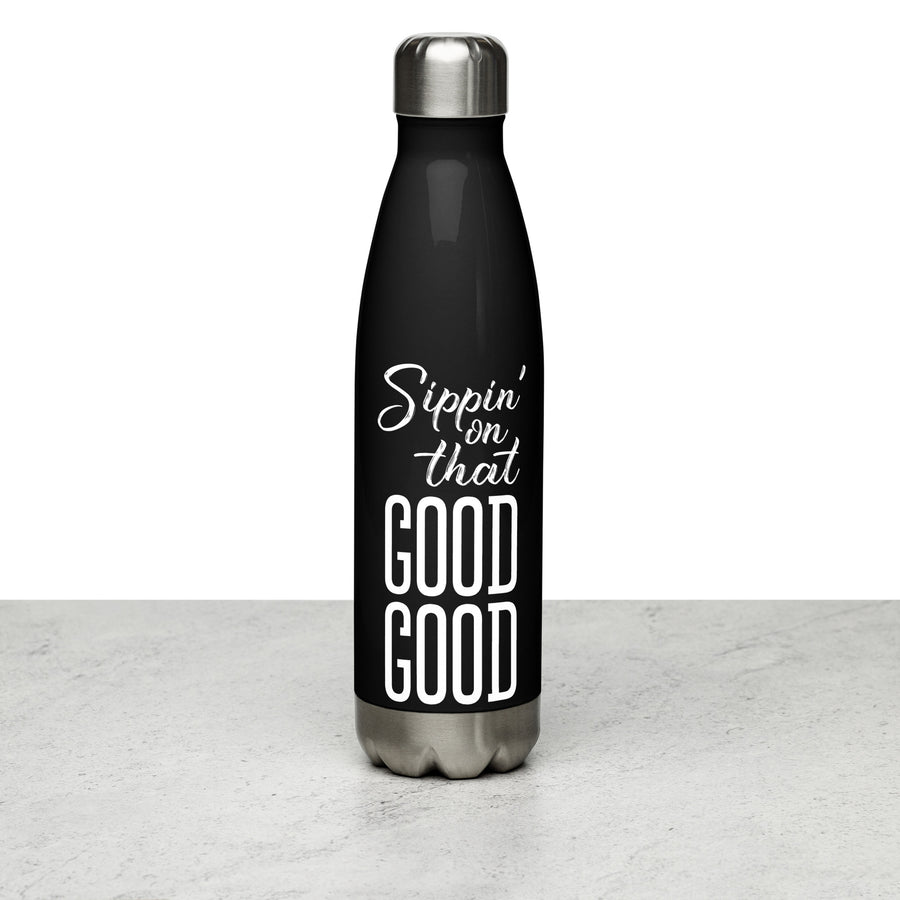 Sippin' Stainless Steel Water Bottle (Black)
