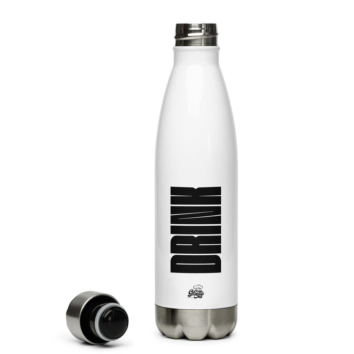 POUR UP DRINK Stainless Steel Water Bottle (White)
