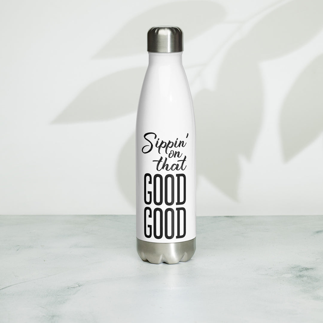 Sippin' Stainless Steel Water Bottle (White)